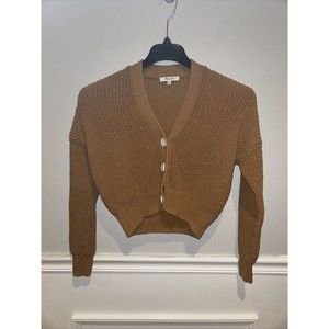 Madewell Greywood Crop Cardigan Toffee Small